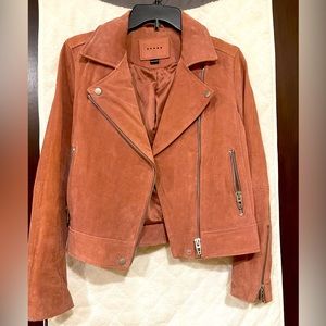 Blanknyc Suede Moto Jacket Rusty Pink